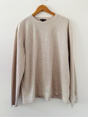 Banana Republic Factory - Ribbed Beige Oatmeal Long Sleeve Top